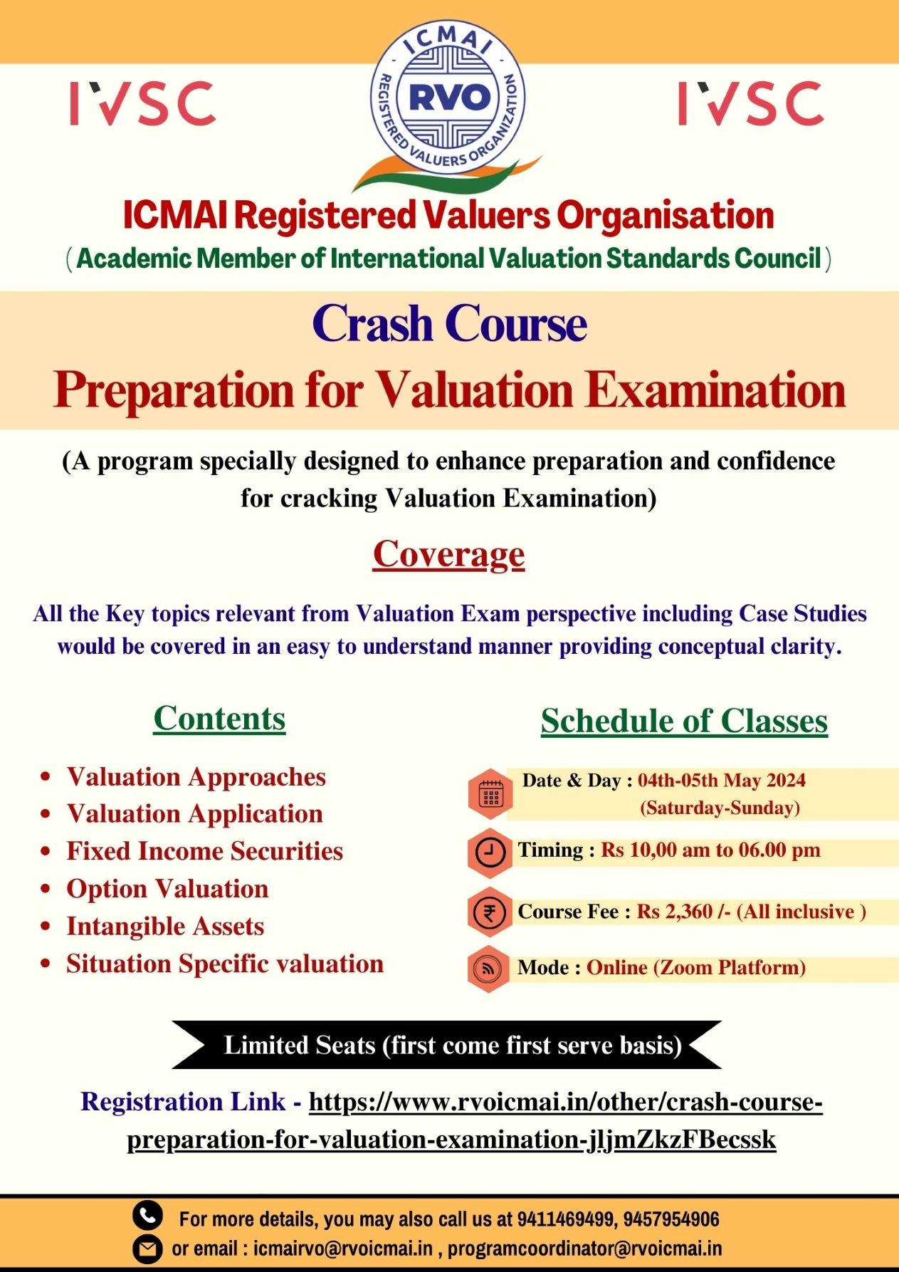Crash Course Preparation for Valuation Examination