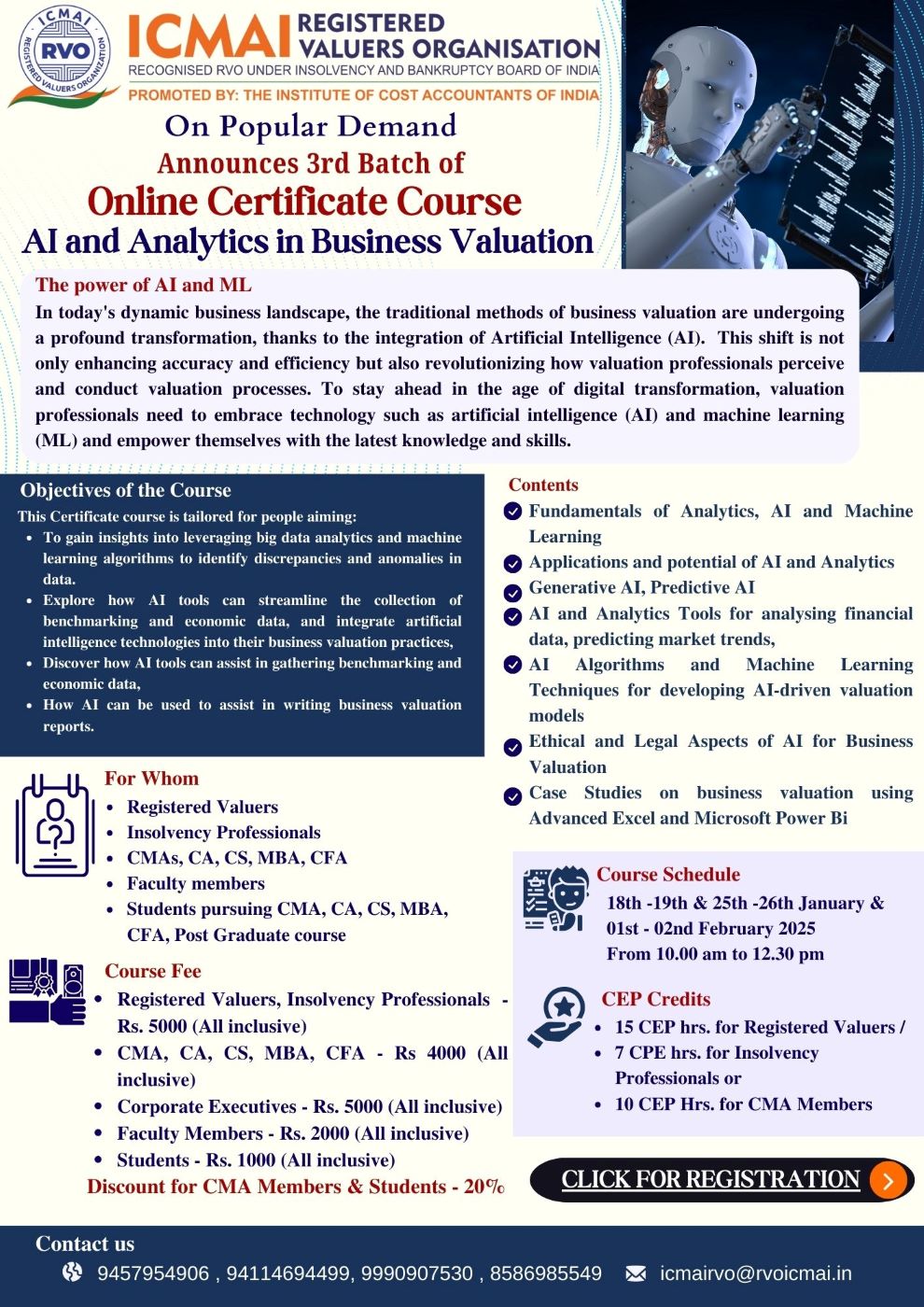 03rd Online Batch of AI and Analytics in Business Valuation