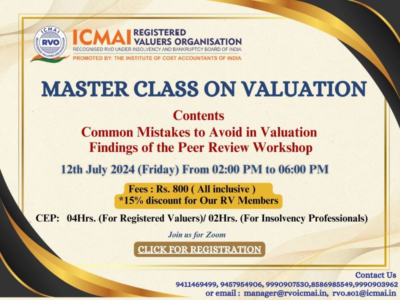 Master Class on Valuation