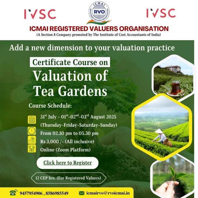 Certificate Course on Valuation of Tea Gardens